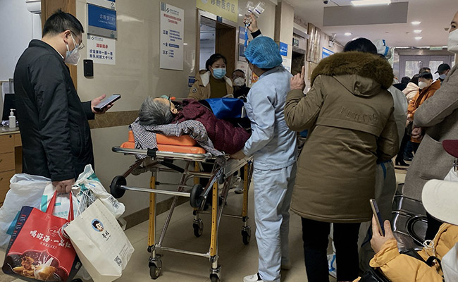 Elderly Patients Fill Hospitals In China's Cities Amid Covid Outbreak