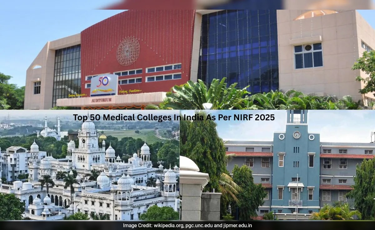 NEET UG Counselling: Top 50 State&Wise Medical Colleges As Per NIRF Rankings 2025