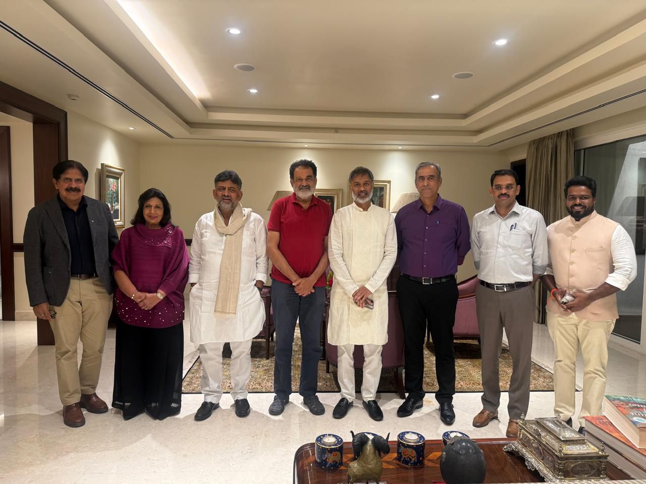 DK Shivakumar Meets Kiran Shaw, Mohandas Pai Amid Bengaluru Potholes Row