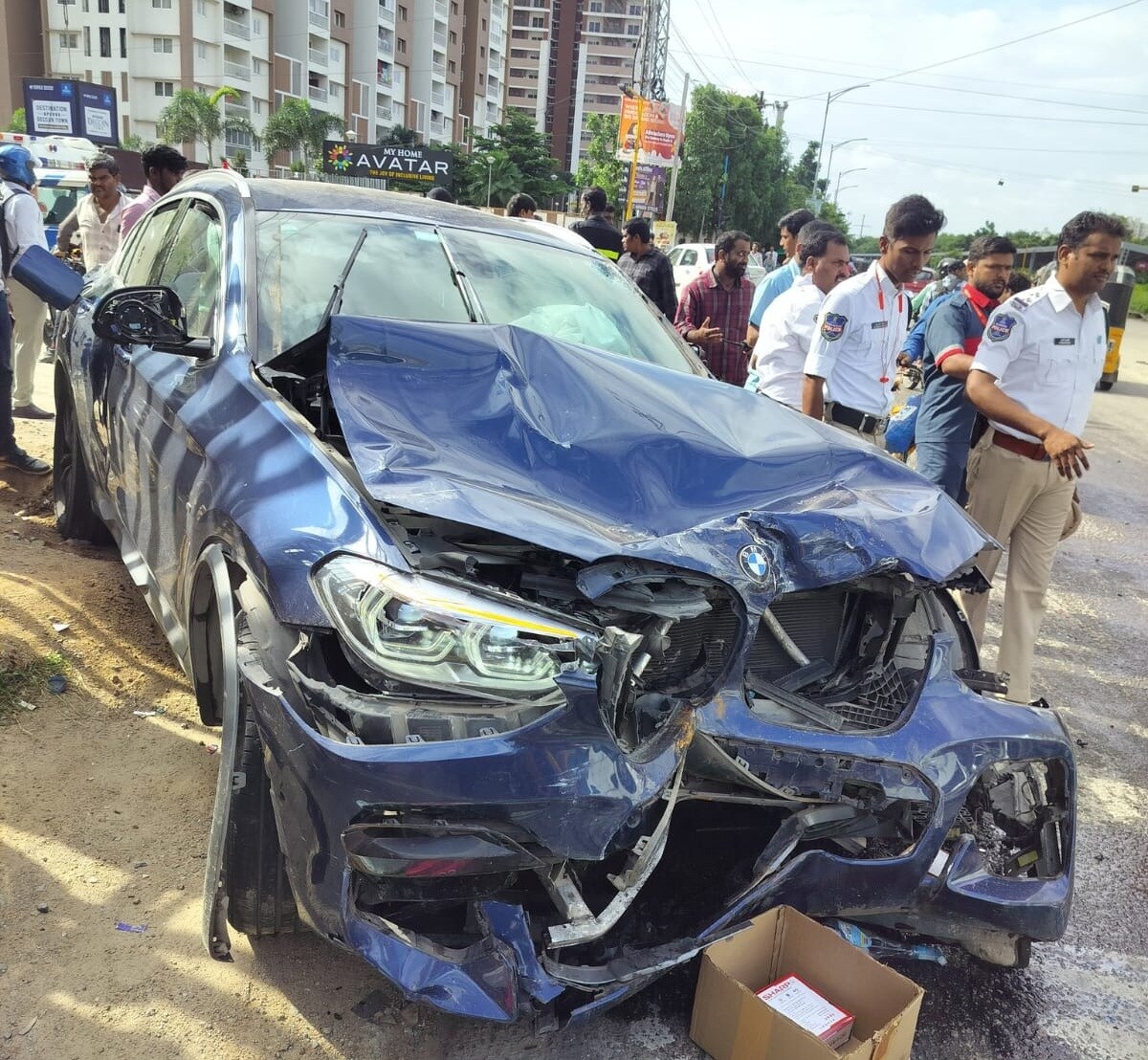 Video: Speeding BMW Rams Bike In Hyderabad. Woman Injured, Driver On The Run