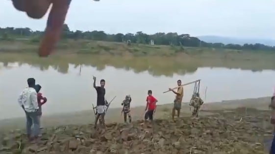 Video: Bangladesh Nationals Confront Border Police In Assam's Sribhumi