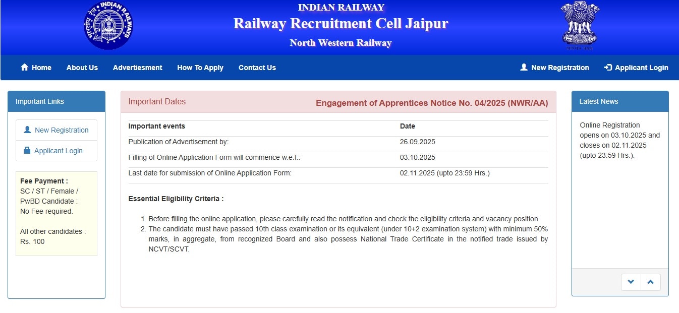 Railway Apprentice 2025: Application Window Closes Today