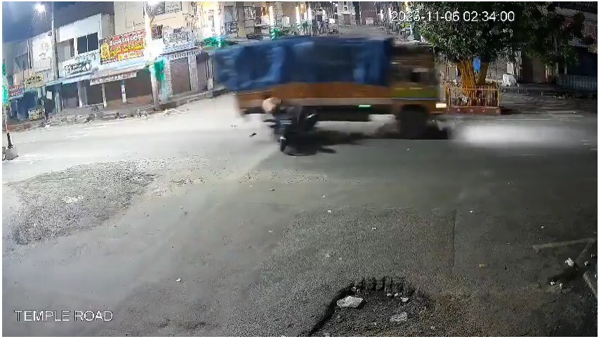 Video: 2 Killed As Speeding Bike Crashes Into Truck At Andhra Intersection