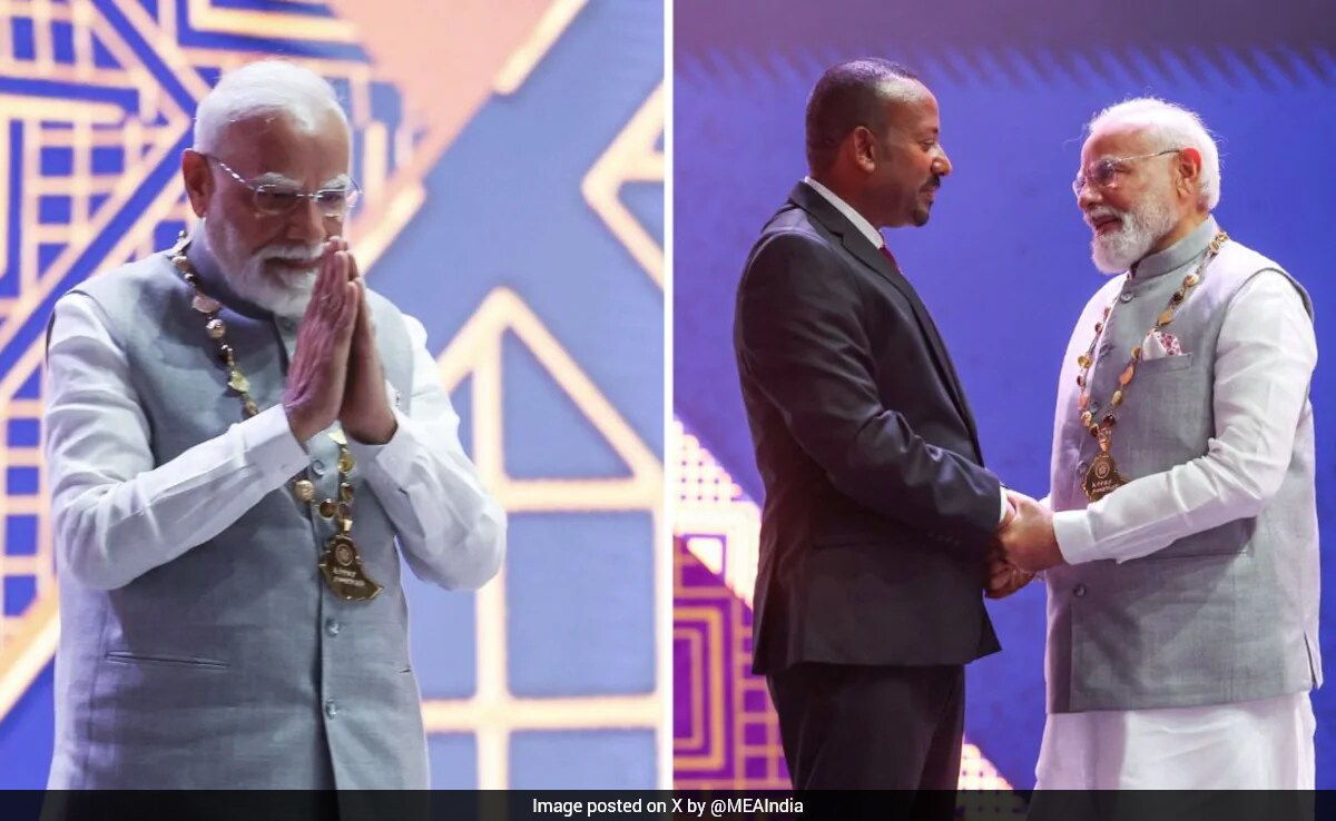 PM Modi Becomes 1st Head Of Government To Receive Ethiopia's Highest Award