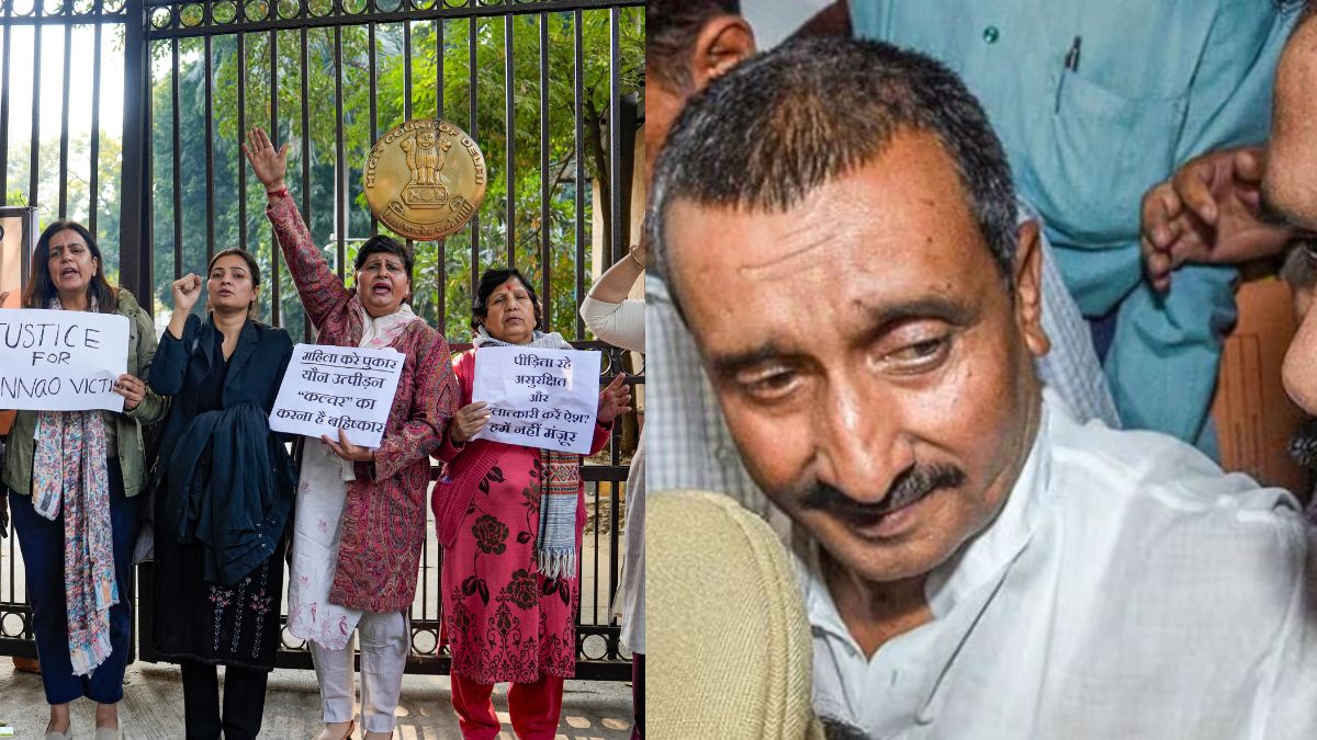 Protest Outside Delhi High Court After Kuldeep Sengar Gets Bail In Unnao Case