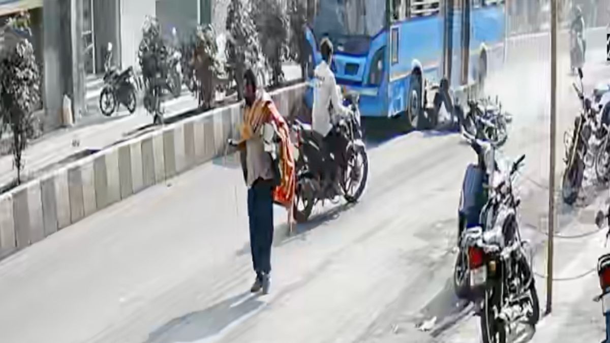 Video: Surat Biker's Attempt To Overtake Bus From Left Goes Wrong, 1 Dead