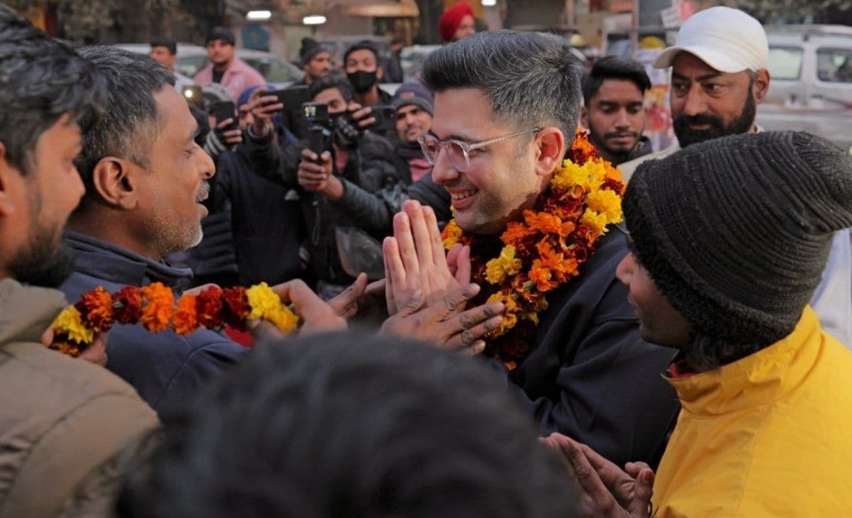 Raghav Chadha Celebrates With Gig Workers Over 10&Minute Delivery Halt