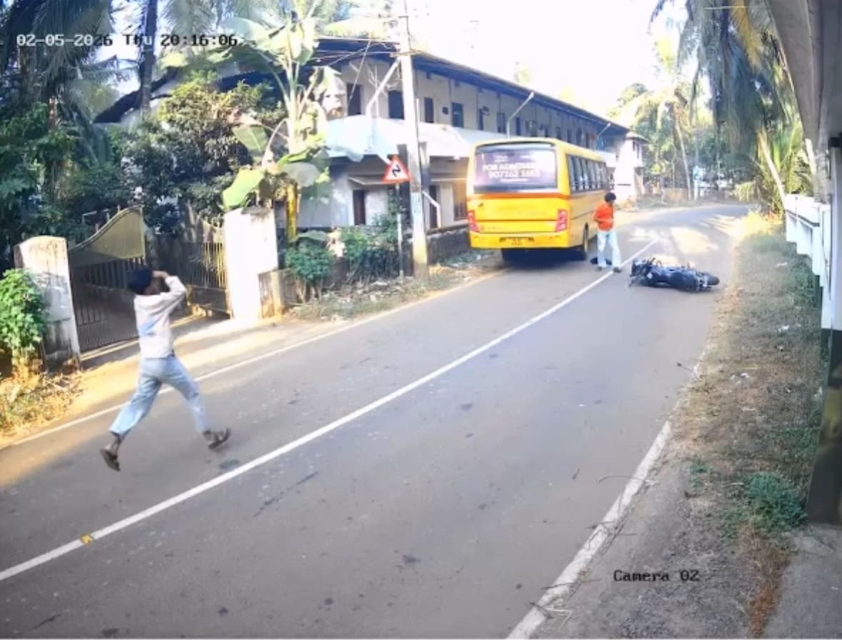 Video: Student Escapes Death As Bus Stops Inches Away From Head In Kerala
