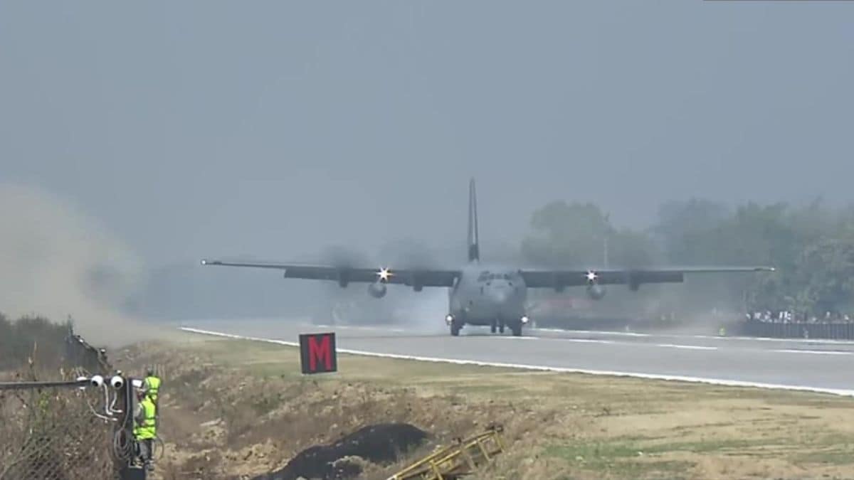 PM Modi Makes Historic Landing Aboard C&130J Aircraft On Assam Highway