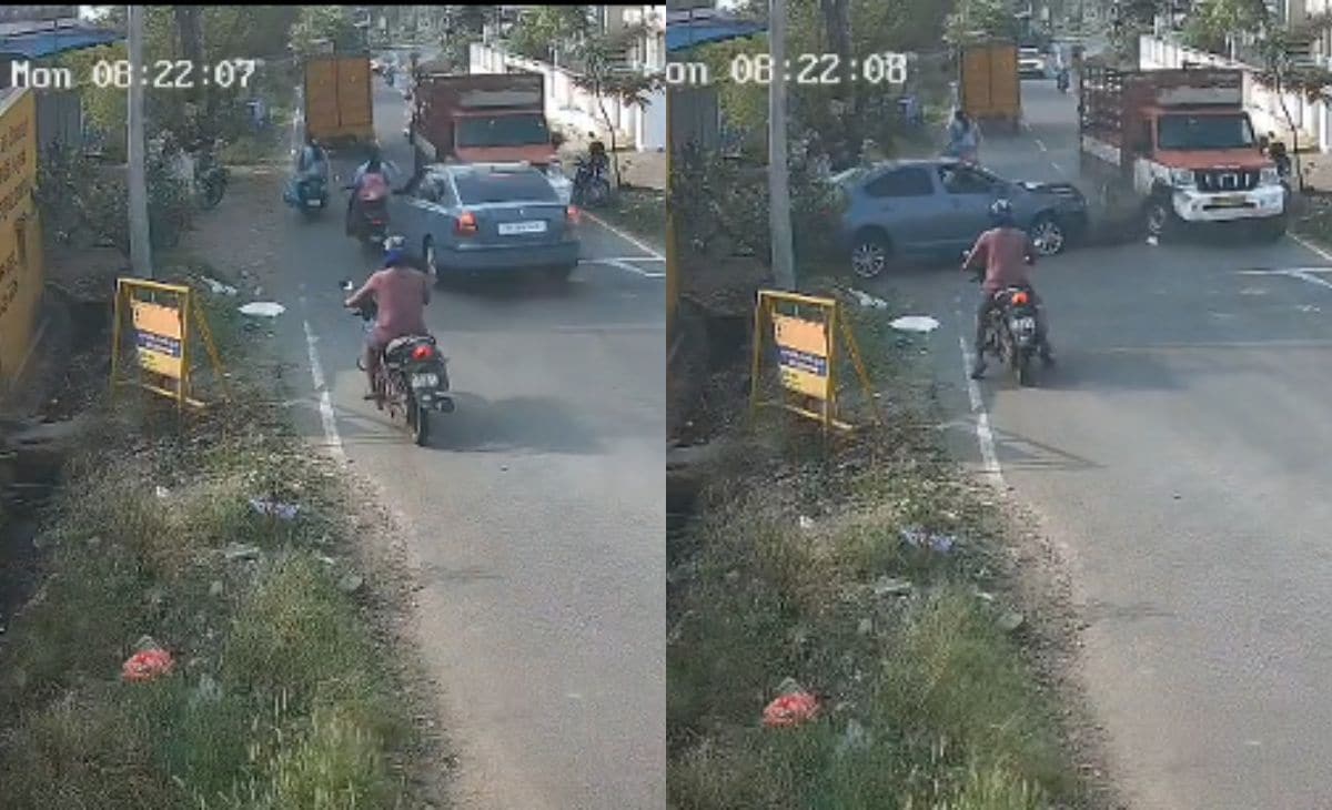 On Camera, Speeding Car Rams Man And Daughter On Scooter In Coimbatore