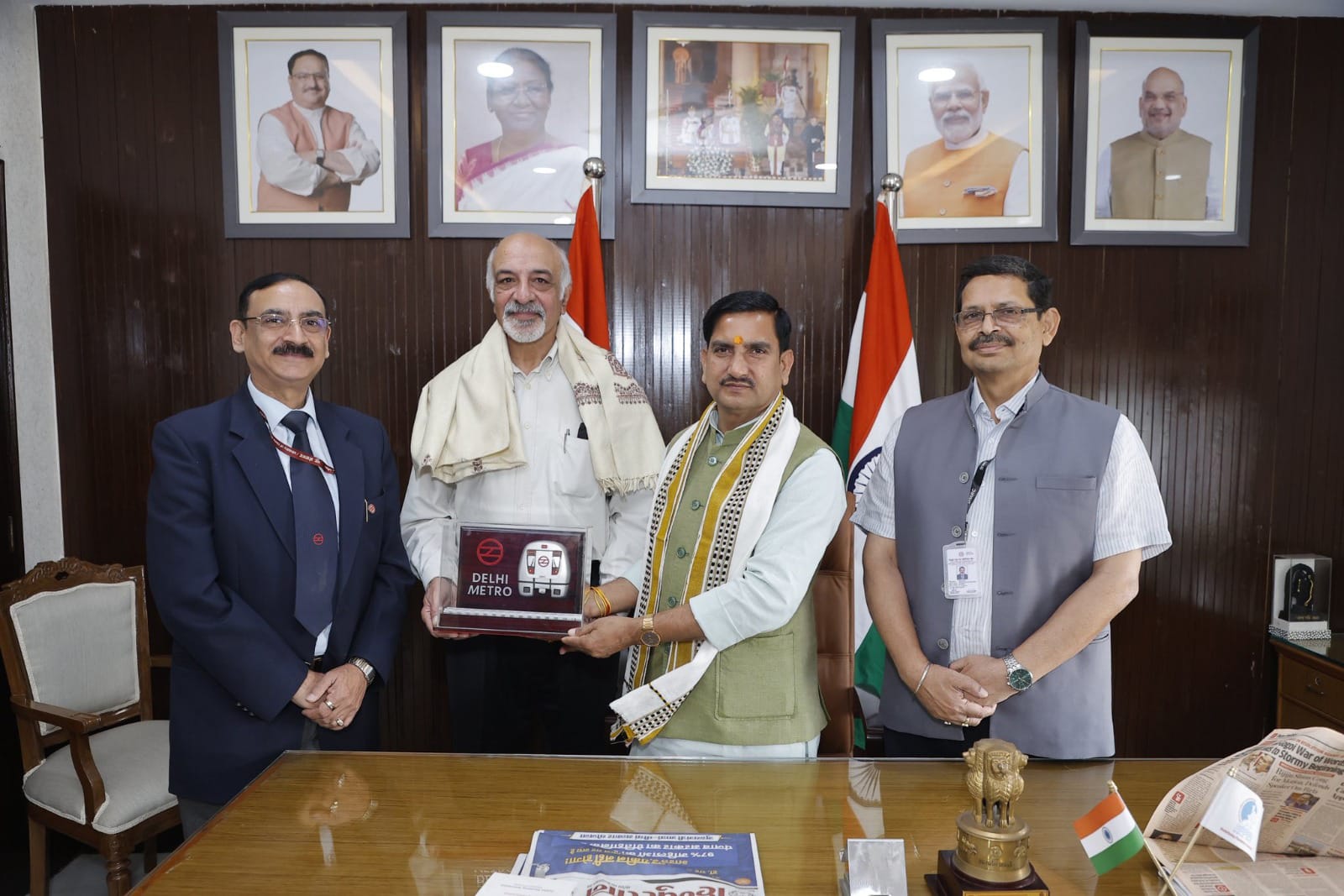 Delhi Metro Enthusiast Felicitated For Riding First Train On All New Corridors