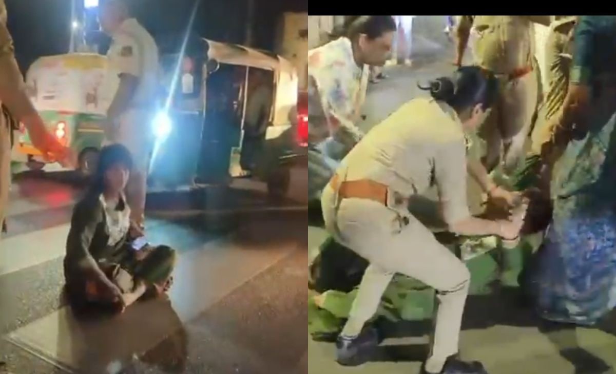 Drunk Woman Shouts, Screams, Brings Traffic To Halt Outside Gujarat Hospital