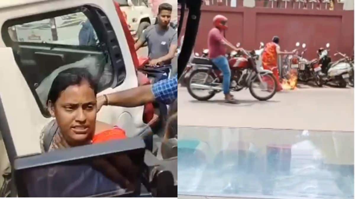 Video: Woman Sets Vehicles On Fire Near Orissa High Court