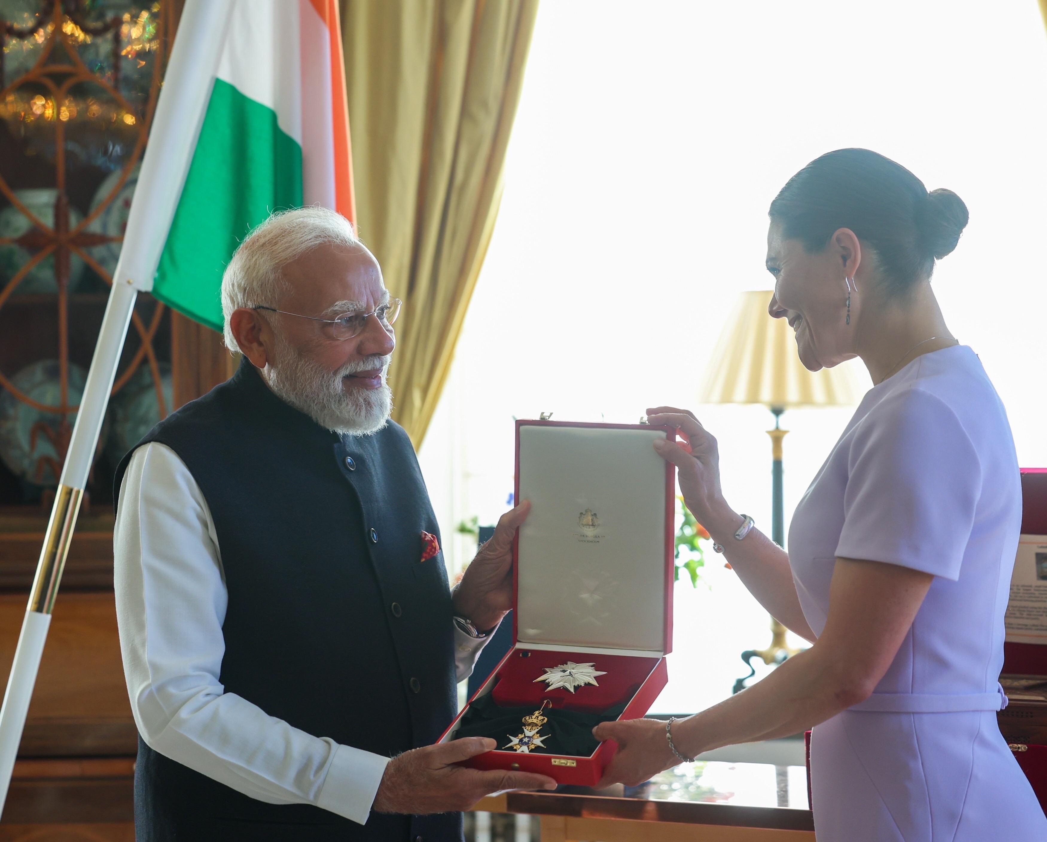 PM Modi Receives Sweden's Top Honour, Royal Order Of Polar Star
