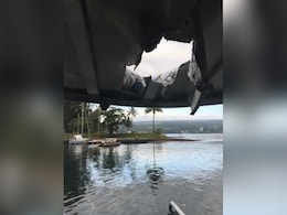 Basketball-Sized "Lava Bomb" Crashes Into Hawaii Boat, Injures 23 Basketball-Sized "Lava Bomb" Crashes Into Hawaii Boat, Injures 23