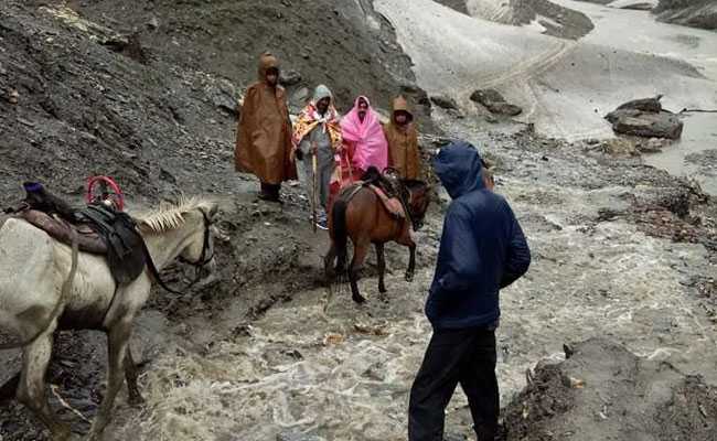 Amarnath Yatra Resumes In Jammu And Kashmir After Improvement In Weather