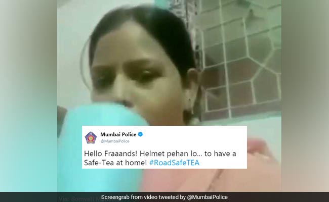 Mumbai Police Shares Road 'Safe-Tea' Message Via '<i>Chai Pi Lo</i>' Aunty