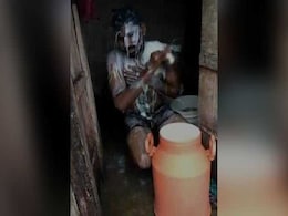 Man Bathes In 35 Litres Of Milk In Price Protest, Also Washes Cattle Man Bathes In 35 Litres Of Milk In Price Protest, Also Washes Cattle