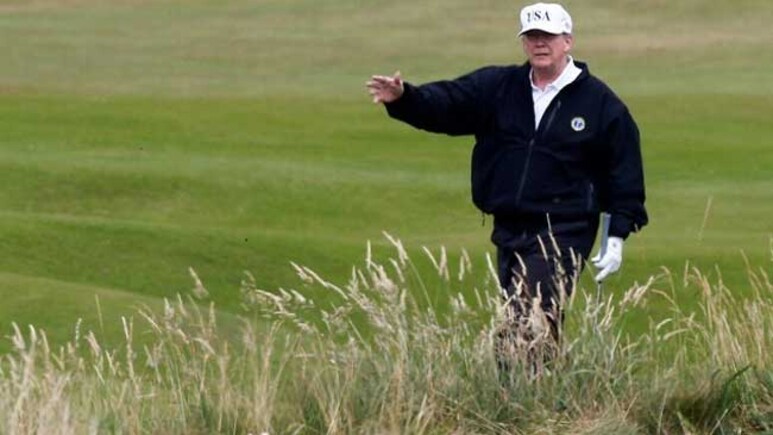 Trump's Trip To Scotland As His New Golf Course Opens Blurs Politics, Family's Business