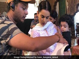 Kangana Ranaut's Nephew Prithvi Raj Visits The Sets Of <i>Manikarnika</i> Again Kangana Ranaut's Nephew Prithvi Raj Visits The Sets Of <i>Manikarnika</i> Again