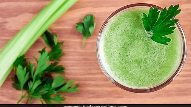 Celery pairs nicely in juice with carrots, beets and ginger.