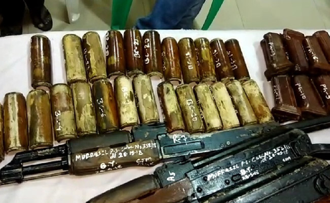 12 AK 47 Rifles Recovered In Bihar's Munger District