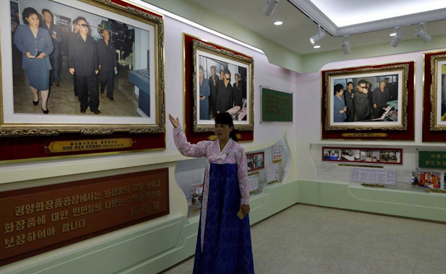 Kim Jong Un's Visits Memorialised In North Korea At Cosmetics Factory