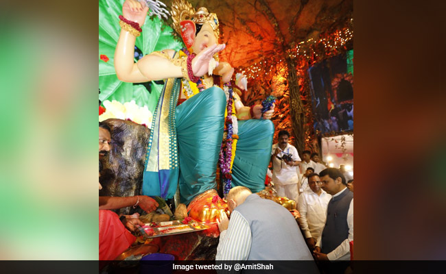 Ganesh Chaturthi: Amit Shah Offers Prayers To Lord Ganesh In Mumbai