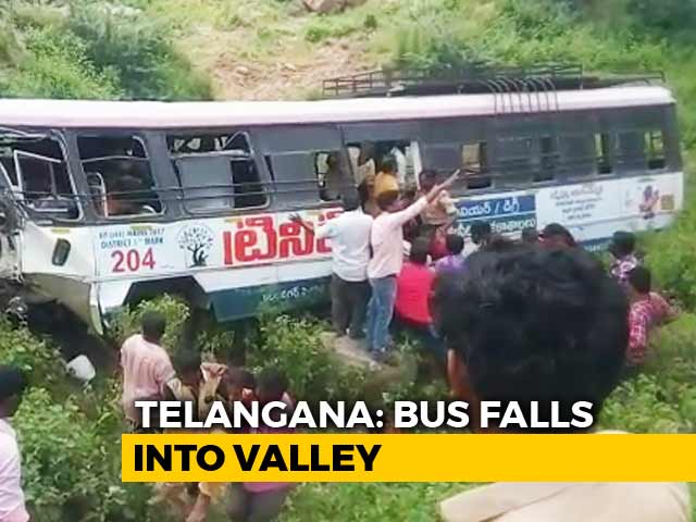 52 Including Six Children Dead After Bus Falls Into Valley In Telangana