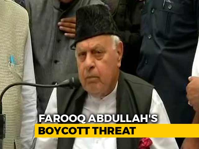 Farooq Abdullah Threatens To Boycott Lok Sabha Polls Over Article 35A