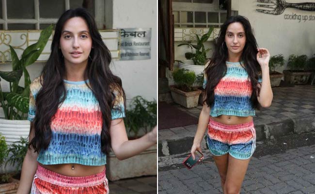 Nora Fatehi's Colourful Weekend Ensemble Is On Fleek