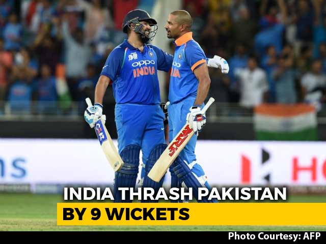 Asia Cup: Rohit, Dhawan Score Tons As India Crush Pakistan By 9 Wickets