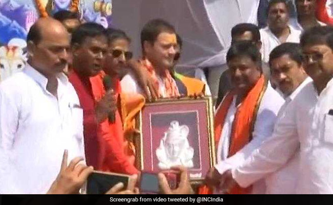 "Shiva Devotee" Rahul Gandhi Gets A "<i>Bol Bam</i>" Welcome In Amethi