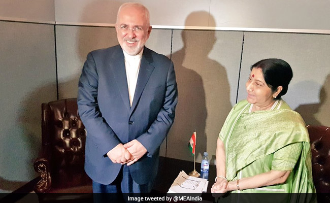 Sushma Swaraj Meets Her Iranian Counterpart, Discusses US Sanctions