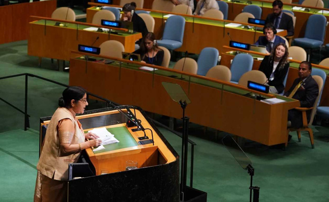 "Pakistan Sheltered Osama Bin Laden": Top Quotes Of Sushma Swaraj At UN