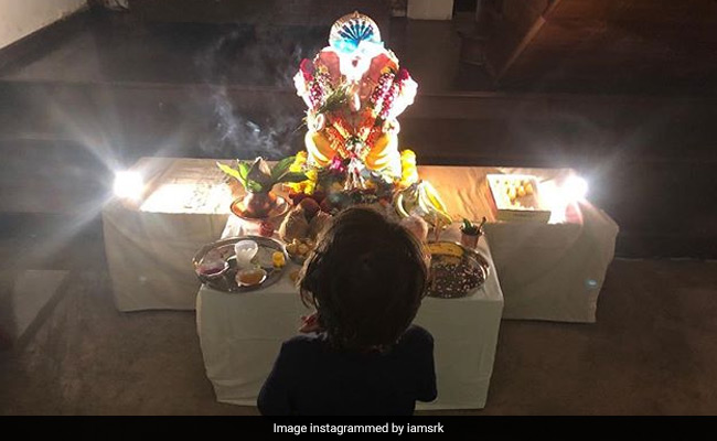 Ganesh Chaturthi 2018: AbRam Calls Ganpati 'Pappa,' Reveals Shah Rukh Khan