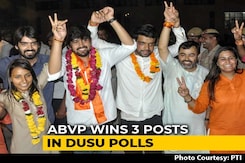 Delhi University Polls: ABVP Wins Top Post, 2 More, NSUI Gets 1 Delhi University Polls: ABVP Wins Top Post, 2 More, NSUI Gets 1
