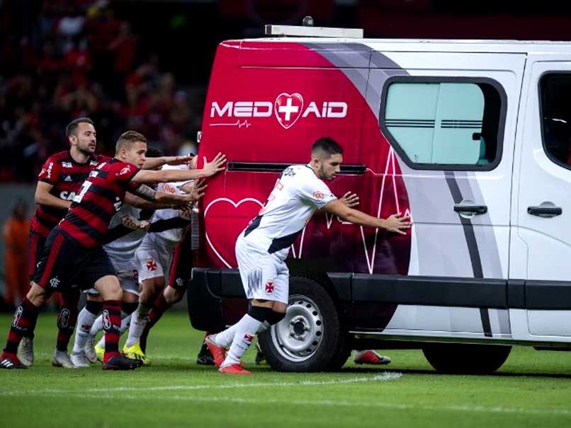 Players Rescue Ambulance In Brazilian League Game