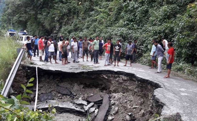 Landslides, Rain In North Sikkim; Road Links Cut Off At Several Places
