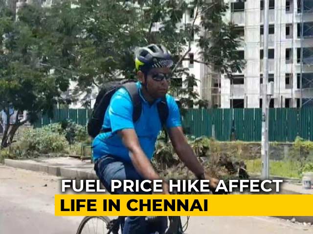 Rise In Fuel Prices Prompts Many To Cycle To Work, Take Trains In Chennai