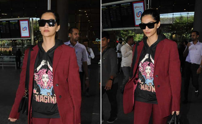 Sonam Kapoor Rocks A Sweatshirt With A Pantsuit. Care To Try Her Look?