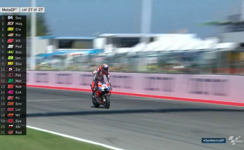 MotoGP: Dovizioso Wins San Marino GP As Lorenzo Crashes