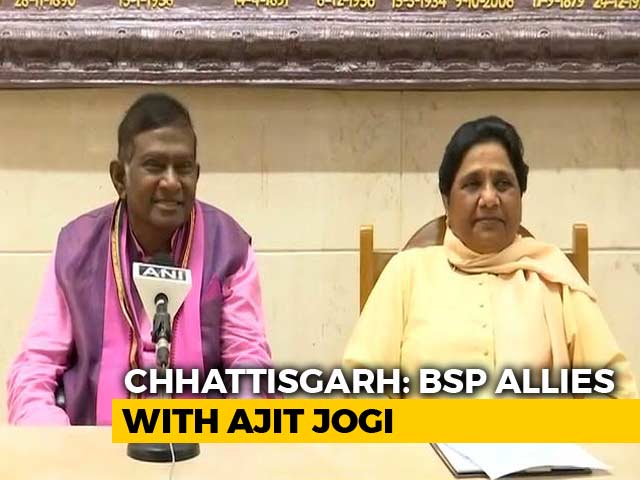 Mayawati With Ajit Jogi For Chhattisgarh Polls, Stung Congress To Go Solo