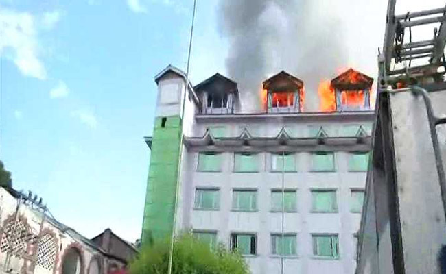 Fire At Hotel In Srinagar's Busy Regal Chowk; No Casualties