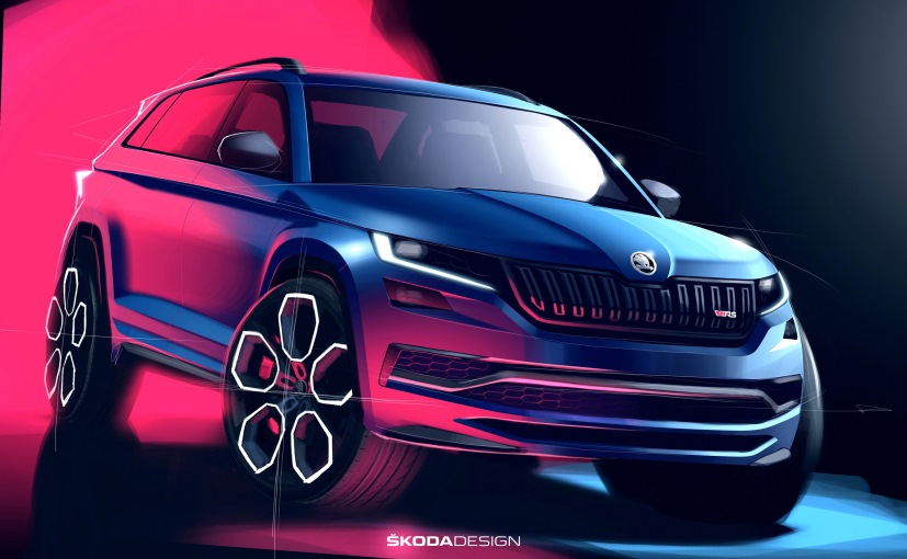 Skoda Kodiaq RS Design Sketches Released Ahead Of Paris Debut Skoda Kodiaq RS Design Sketches Released Ahead Of Paris Debut