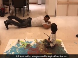 Salman Khan's Paint Date With Nephew Ahil Is Winning The Internet Salman Khan's Paint Date With Nephew Ahil Is Winning The Internet