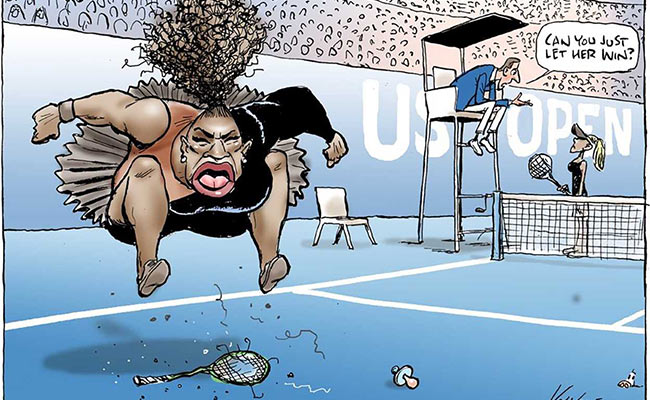 Cartoonist Slammed For Serena Williams Sketch, Featuring US Open Umpire
