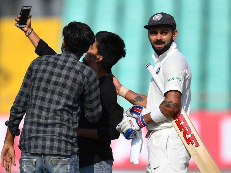 India vs West Indies: Pitch Invaders Take Selfie With Virat Kohli On Day 1