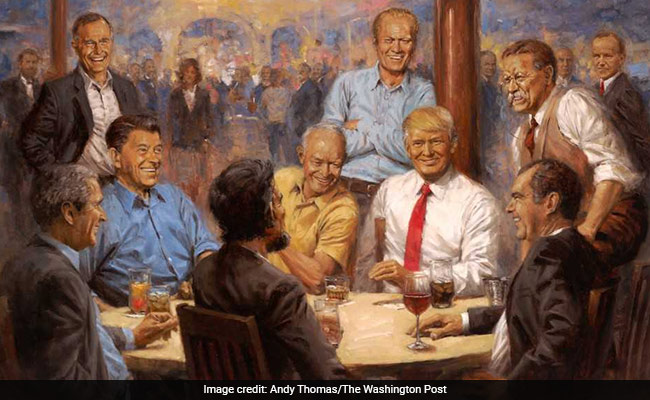 How Portrait Of Trump Drinking Diet Coke With Lincoln Reached White House