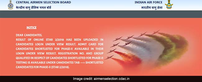 IAF Airmen Result Released Online